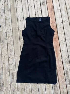 GAP Women's Black Sleeveless Mini Dress Boatneck LBD SZ 12 Officewear Summer